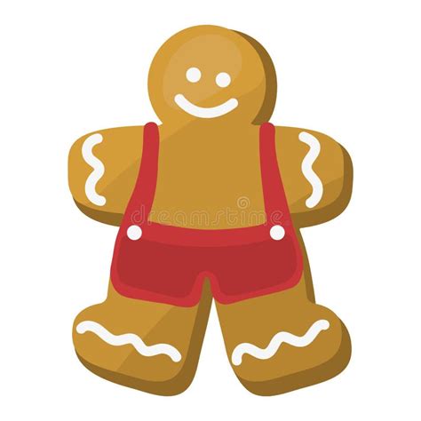 Galleta Del Hombre De Pan De Jengibre Ilustración Del Vector