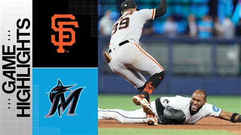 Giants Vs Marlins Game Highlights Mlb Highlights Youtube