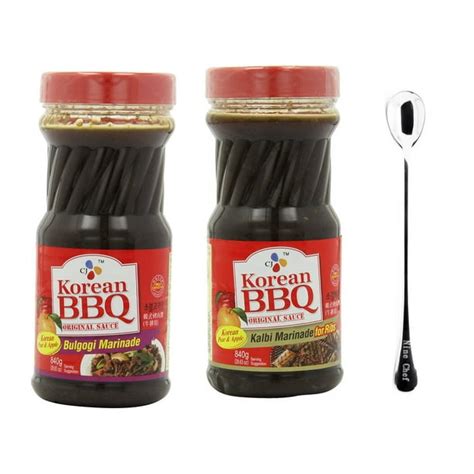 Ninechef Bundle Cj Korean Bbq Sauce 2 Flavor Beef Bulgogi Kalbi Marinade For Ribs 1