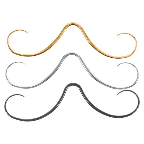 3pcs Simulation Mustache Nose Rings Septum Jewelry Stainless Steel