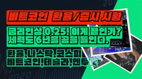 5월 4일 비트코인증시환율시황 금리인상 025내일 고용지표가 더 중요하다 Youtube