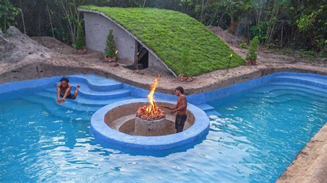 Days Building An Amazing Underground Mud Hut With A Grass Roof