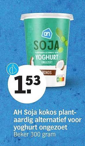 AH Soja Kokos Plantaardig Alternatief Voor Yoghurt Ongezoet Aanbieding