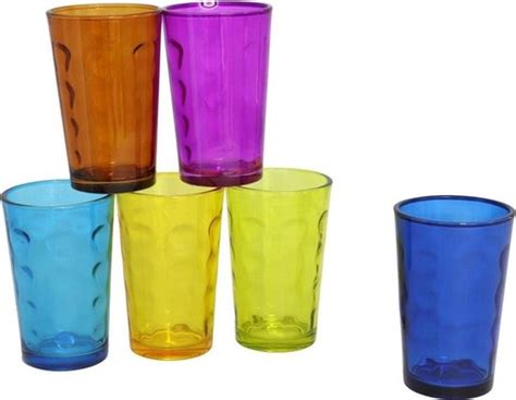 Set Van 18x Stuks Gekleurde Waterglazen Drinkglazen Van 237 ML Bol