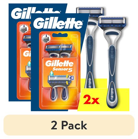 2 Pack Gillette Sensor5 Men S Disposable Manual Razors 2 Count