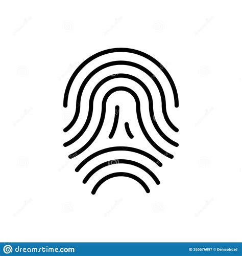 Fingerprint Icon Vector Set Dactylogram Illustration Sign Collection