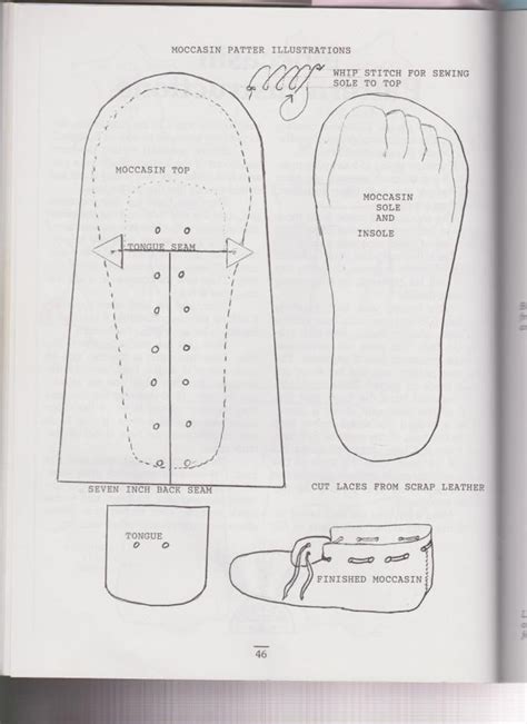 Native American Printable Moccasin Pattern