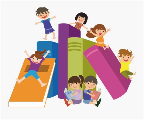 Book Child Reading Clip Art Kids Studying Vector Free Transparent