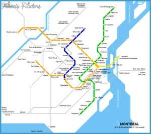 Montreal. Subway Map - TravelsFinders.Com