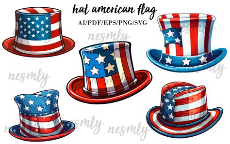 Th Of July Hat Sublimation Clipart Graphic By Nesmly Creative Fabrica