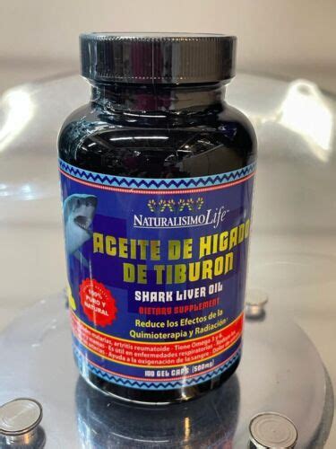 Shark Liver Oil Aceite De Higado De Tiburon 500mg 100 Gel Caps EBay