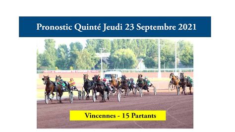 Pronostic Quint De Demain Jeudi Septembre Youtube