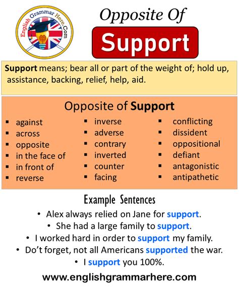 Opposite Of Support Antonyms Of Support Meaning And 48 Off