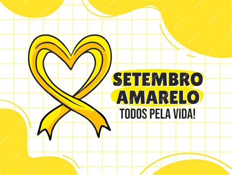 Desenho De Setembro Amarelo - Frases de Setembro Amarelo Imagens desenhos artes | Vetor Premium