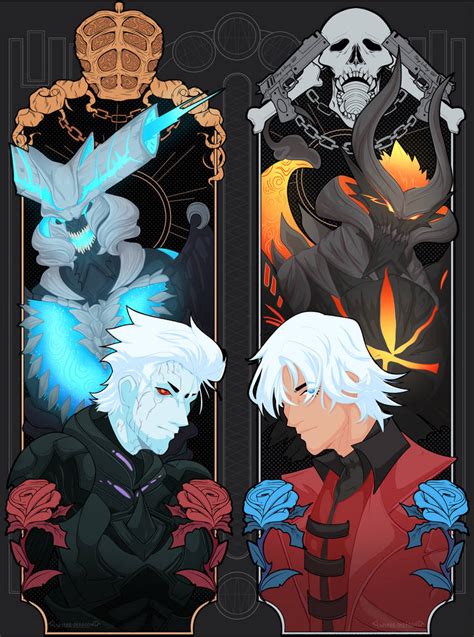 Dante and Vergil bookmarks by Wicker-dragoon on DeviantArt