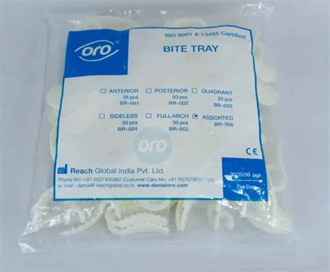White Plastic Oro Bite Registration Tray For Dental Packet At Rs 990