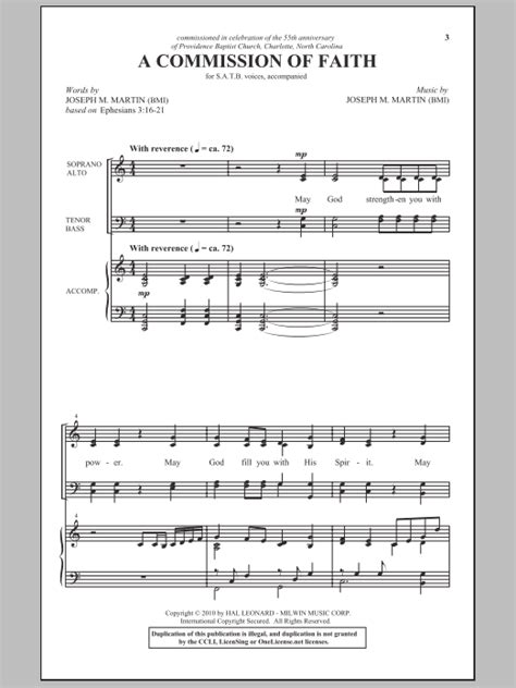 A Commission Of Faith Sheet Music Joseph M Martin SATB Choir