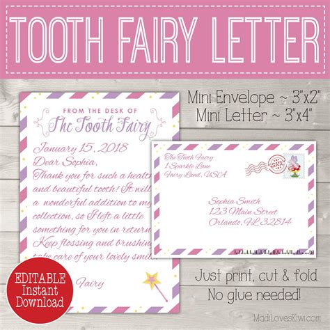 Tooth Fairy Letter Template Free - Infoupdate.org