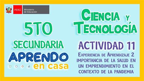 Ciencia Y Tecnolog A To Secundaria Resuelto Aprendo En Casa