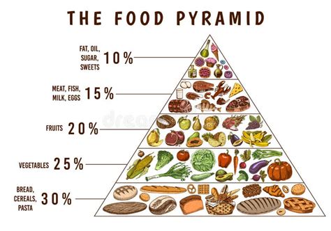 Health Food Infographic. Food Pyramid. Healthy Eating Concept. Vector ...