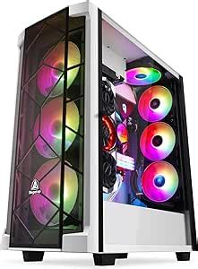 Segotep T1 White Full Tower E ATX Gaming PC Case Graphics Card