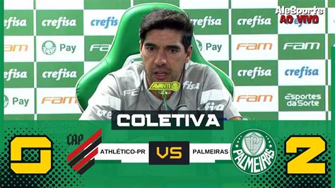 COLETIVA ABEL FERREIRA ao vivo ATHLÉTICO PR 0 X 2 PALMEIRAS PÓS