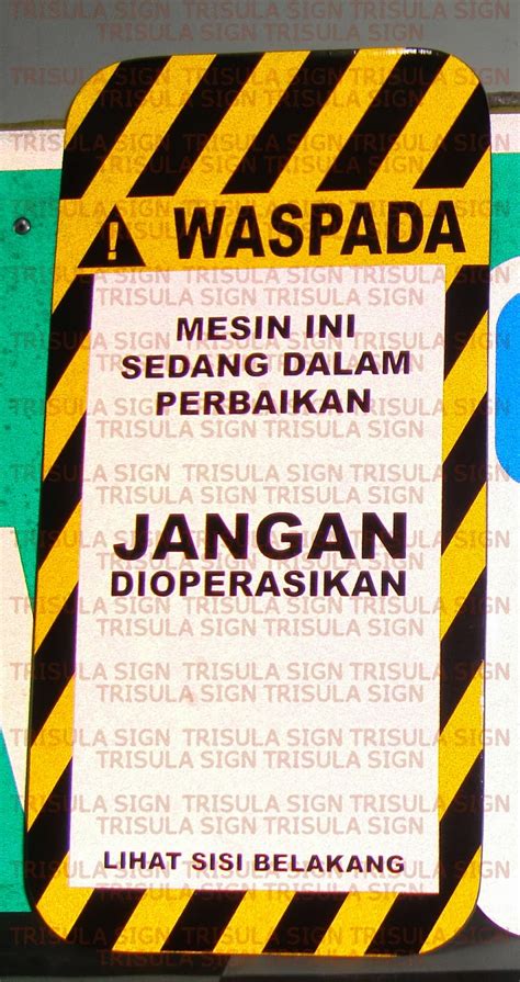 Rambu Mesin Sedang Dalam Perbaikan Jual Rambu Safety Sign