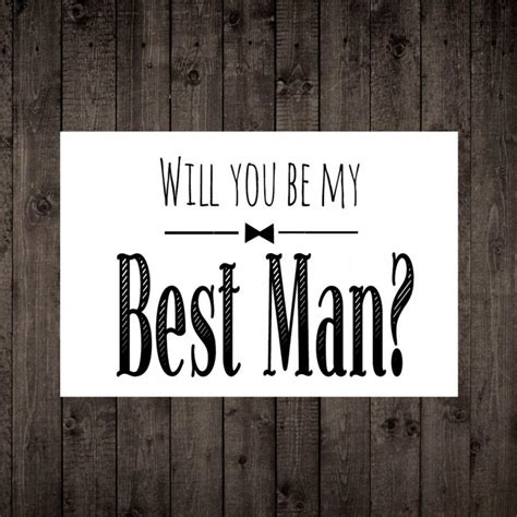 Will You Be My Best Man Printable Wedding Card Best Man Groomsman