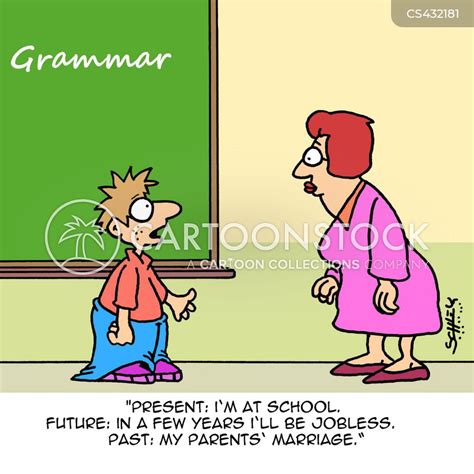 Grammatical Tense Cartoons and Comics - funny pictures from CartoonStock