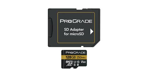 ProGrade Digital 128GB UHS II MicroSDXC V60 With SD Adapter