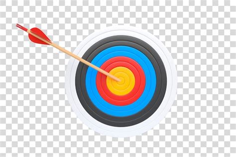 Premium Psd Arrow Hit To Center Of Dartboard Isolated On White