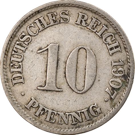 Coin Germany Empire Wilhelm Ii Pfennig Hambourg