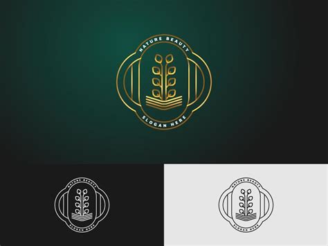 Potted Plant Logo With Minimalist Concept In Line Style For Spa Hotel