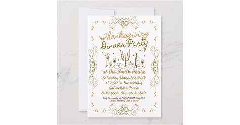 Thanksgiving Dinner Invitation | Zazzle