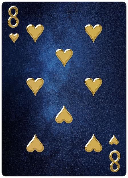 Premium Photo | Eight of hearts playing card