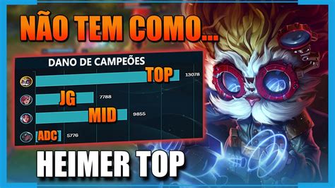 COMO JOGAR DE HEIMER TOP E CARREGAR SEU TIME HEIMERDINGER RUNAS E