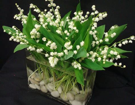 This Is A Floral Arrangement That Features Lily Of The Valley