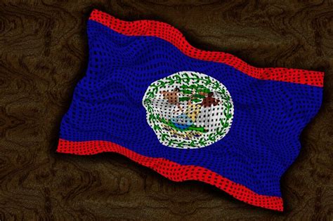 Bandeira Nacional De Belize Fundo Bandeira De Belize Foto Premium