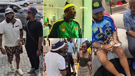 Davido Bigger Than Wizkid As He Splash Money On Zlatan Store Opening