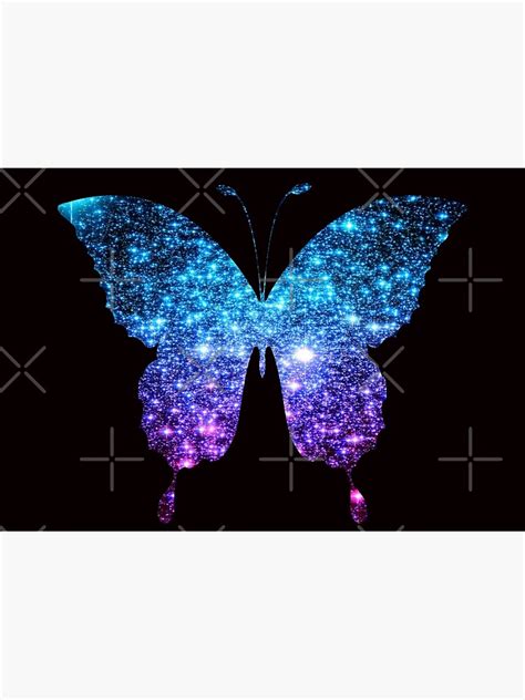 Teal And Purple Ombre Faux Glitter Butterfly Poster For Sale By Felicity K Redbubble