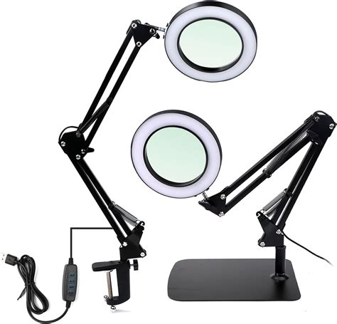 Lampe Loupe Led X En Loupe Eclairante Avec Pince Et Base W