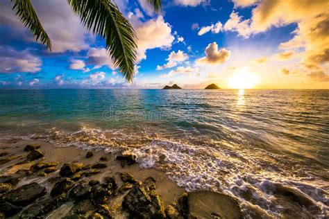 Lanikai Beach Sunrise stock photo. Image of natural - 112930814