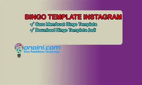 Cara Membuat Bingo Instagram Bingo Challenge Instagram