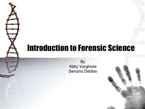 Introduction To Forensic Science