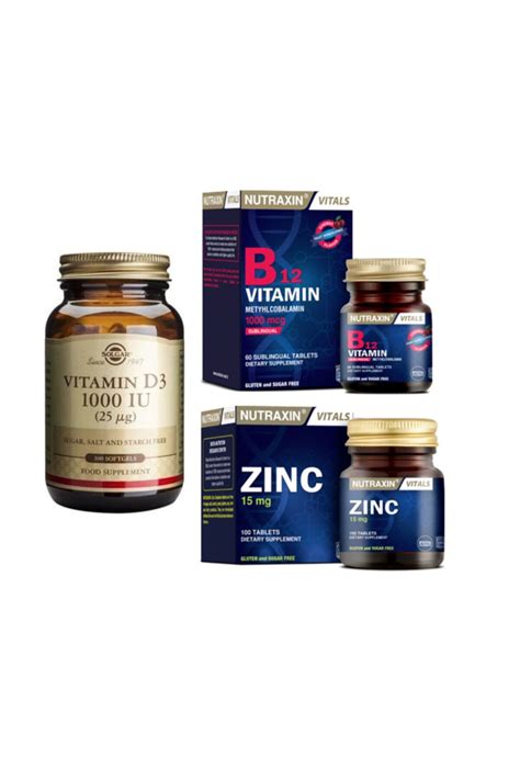 Nutraxin B12 Vitamini 60 Dilaltı Tableti Çinko 15 Mg 100 Tablet