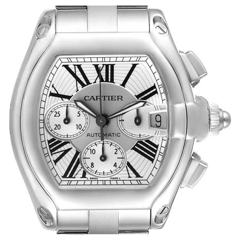 Cartier Roadster Xl Chronograph Automatic Steel Mens Watch W X For