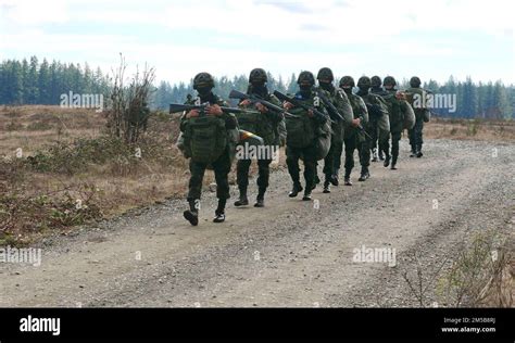 Royal Thai Army Paratroopers Move To Their Assembly Areas After