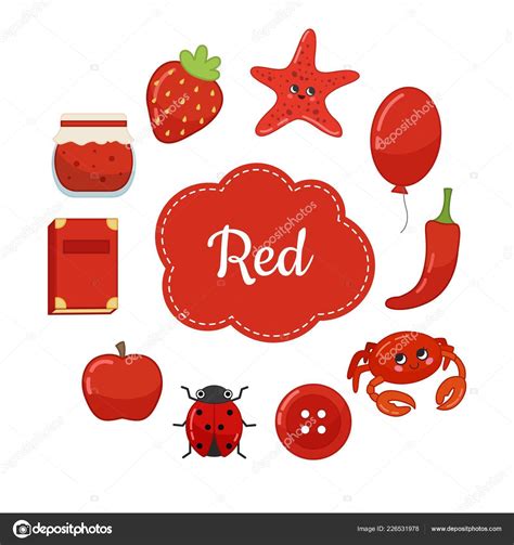 Learn Primary Colors Red Different Objects Red Color Educational