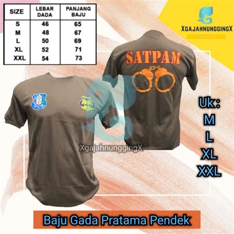 Jual Model Dan Warna Baru Kaos Baju Seragam Satpam Security Cokelat