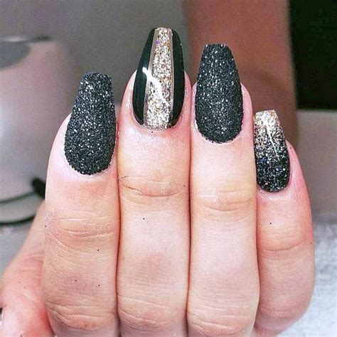 Black Glitter Nails Designs That Are More Glam Than Goth See More